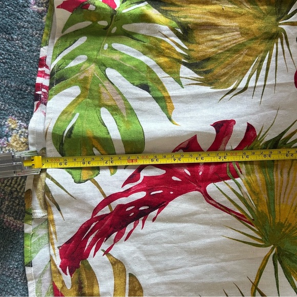 House of Harlow 1960 Midi Dress Size M Linen-Blend Cut Out Smocked Back - Picture 9 of 9